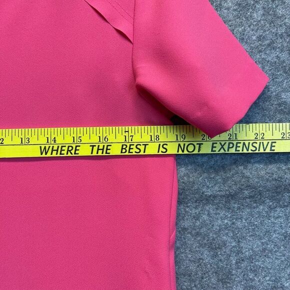 BANANA REPUBLIC Dress Size 10 Pink Flounce Shift Dressy Cocktail Party Summer - Picture 6 of 16